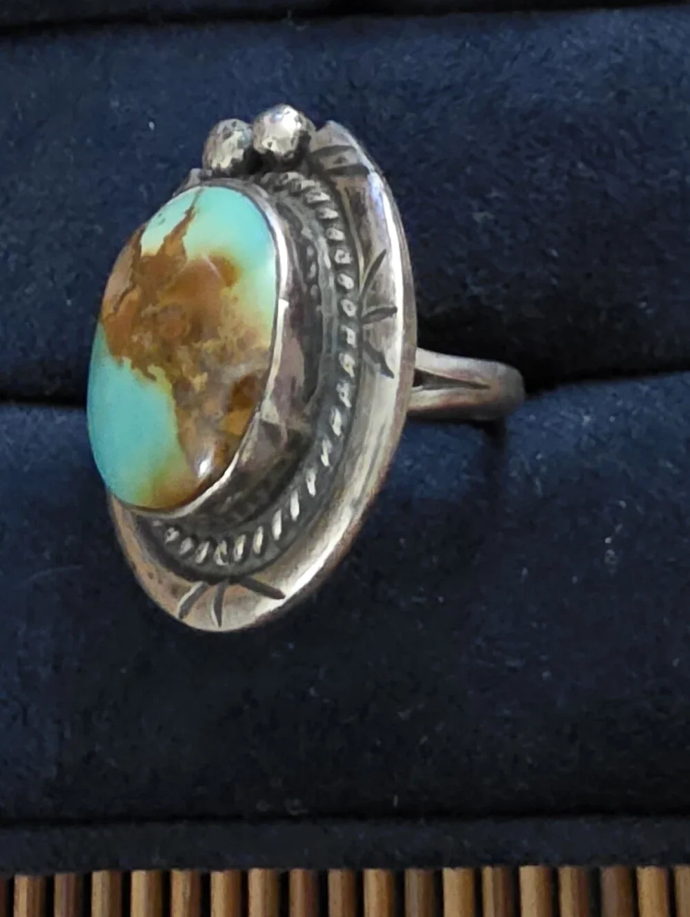 Sterling Silver Navajo Turquoise Ring (Vintage)